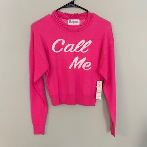 No Boundaries Hot Pink 'Call Me' Hoodie